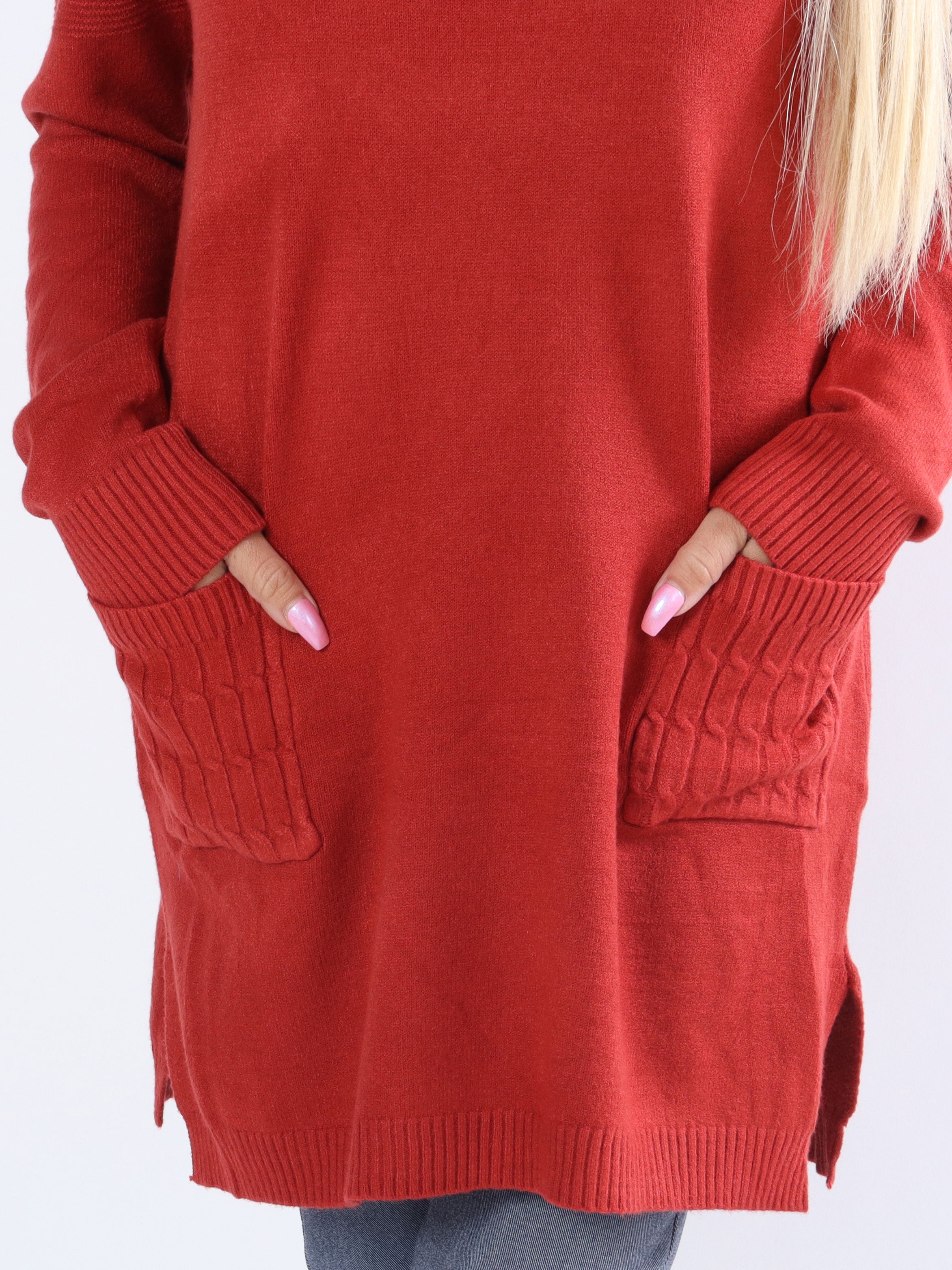 Lorena - Mjuk stickning med ribb och fickor